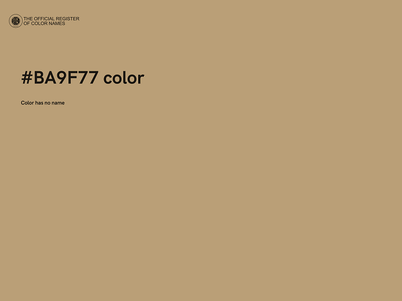 #BA9F77 color image