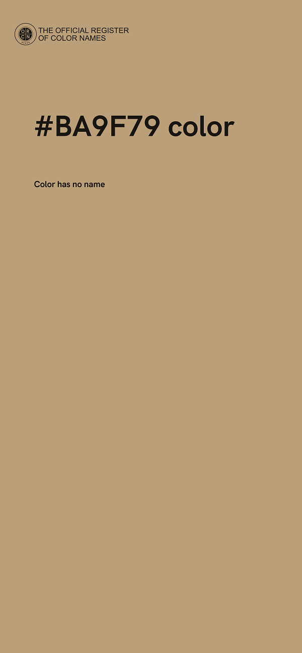 #BA9F79 color image