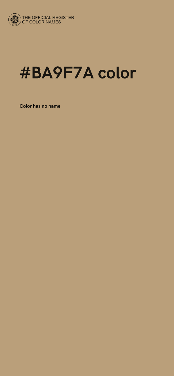 #BA9F7A color image