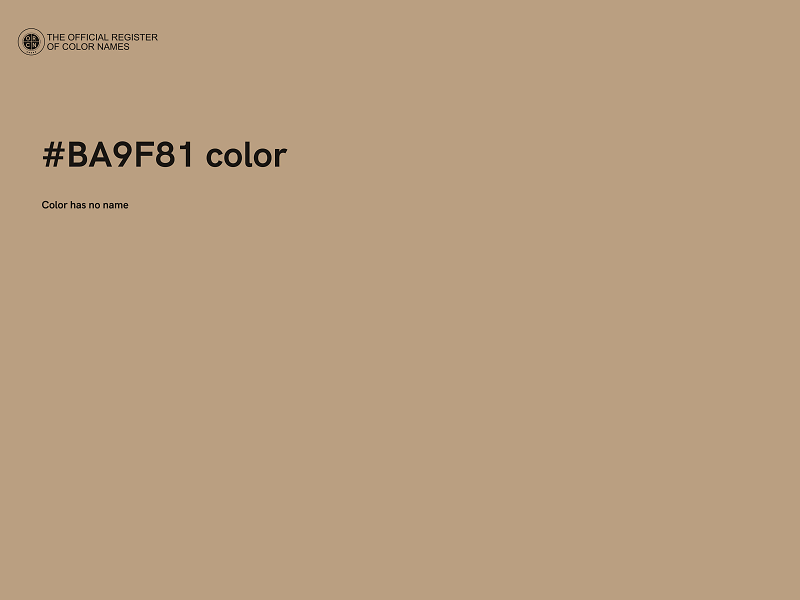 #BA9F81 color image