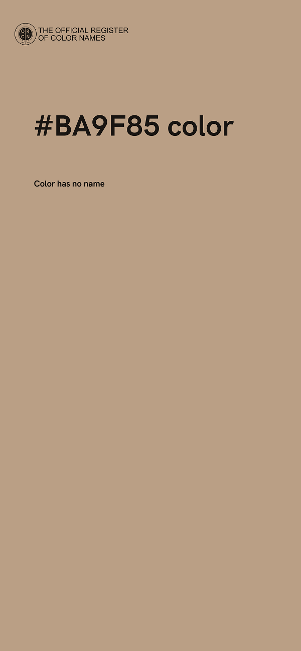 #BA9F85 color image