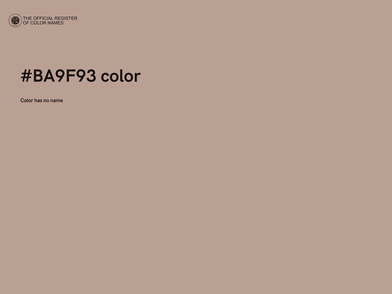 #BA9F93 color image