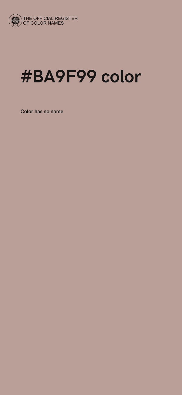 #BA9F99 color image