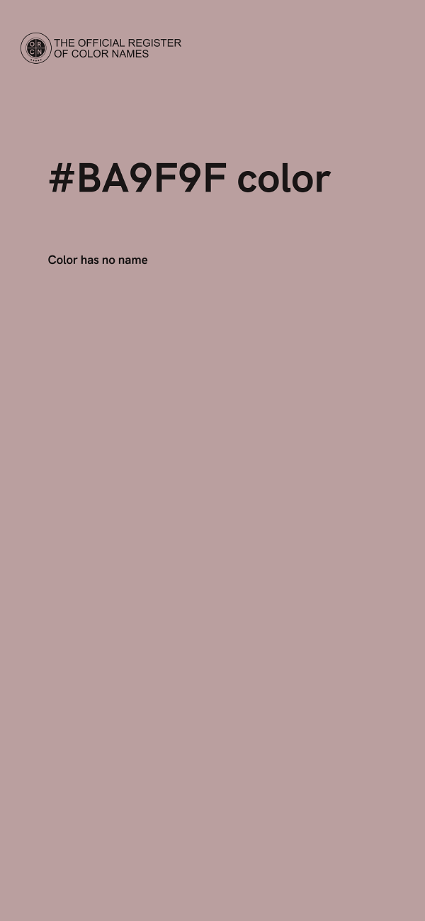 #BA9F9F color image