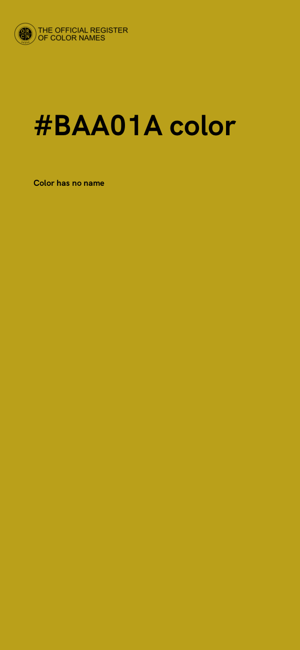 #BAA01A color image