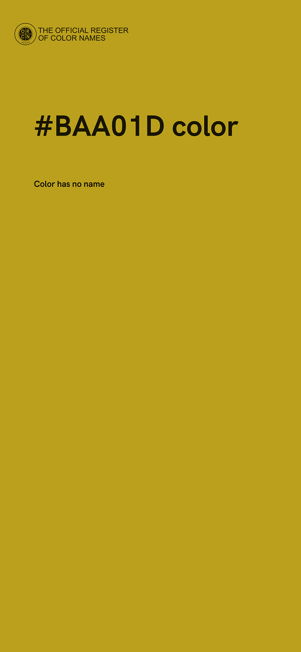 #BAA01D color image