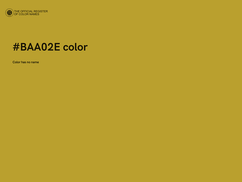 #BAA02E color image