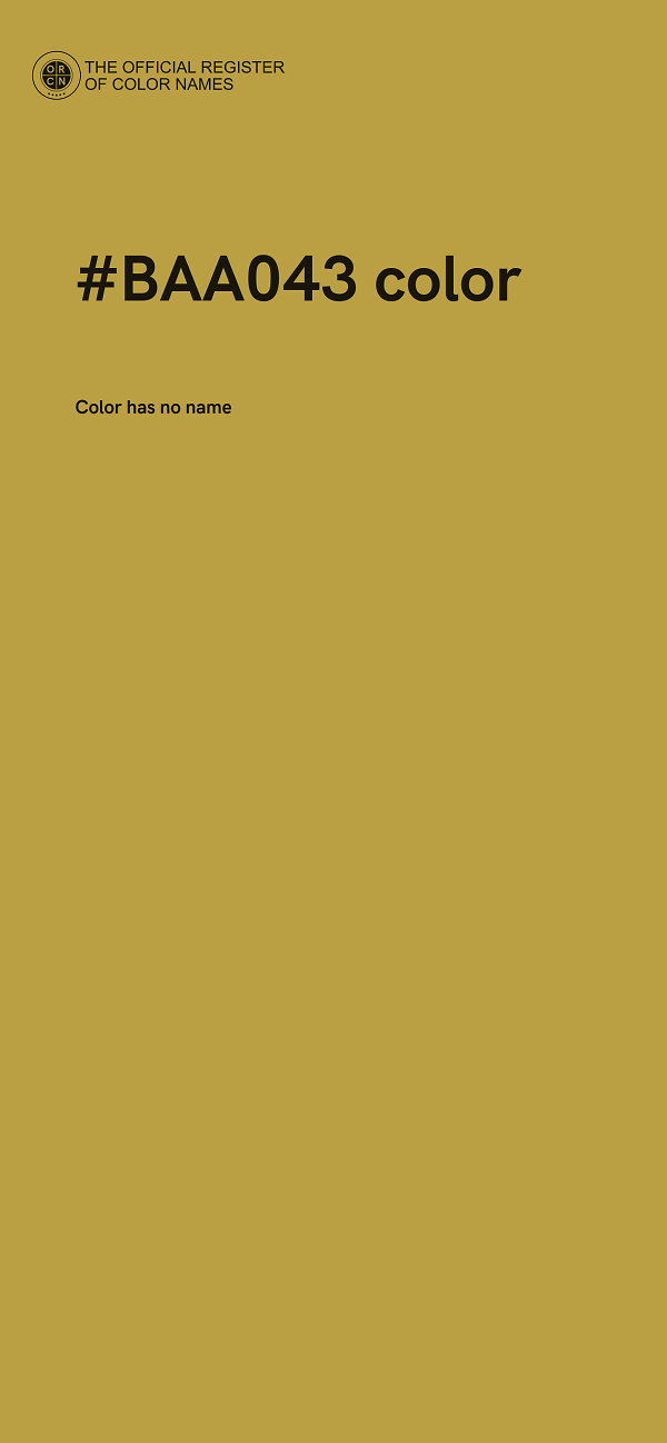 #BAA043 color image