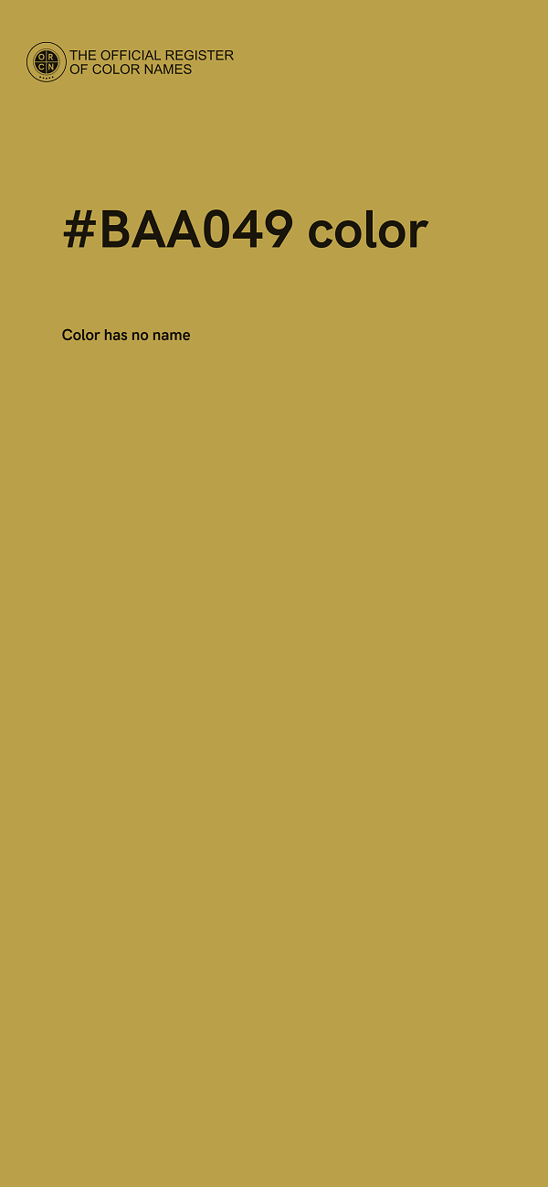 #BAA049 color image