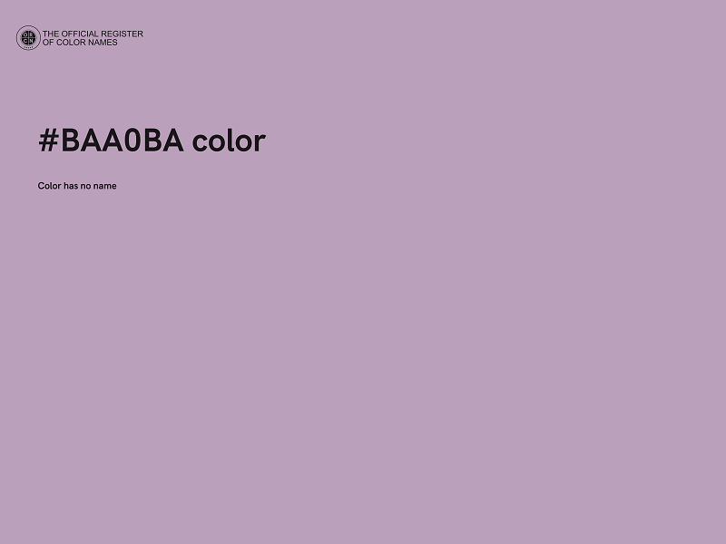 #BAA0BA color image