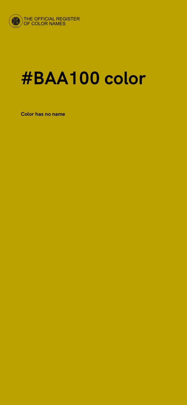 #BAA100 color image