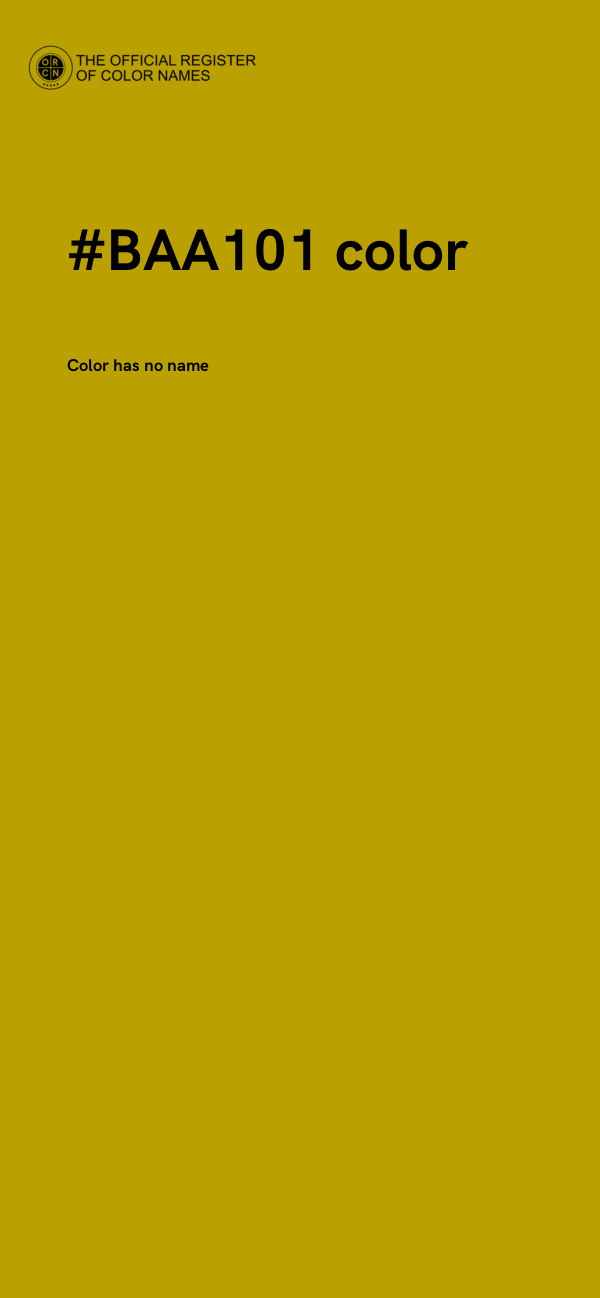 #BAA101 color image