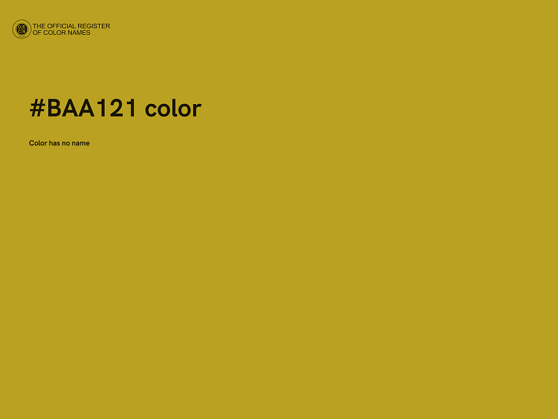 #BAA121 color image