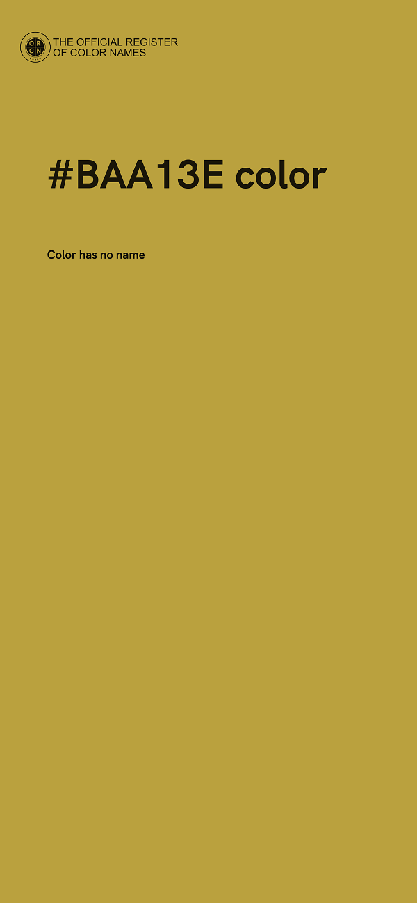 #BAA13E color image