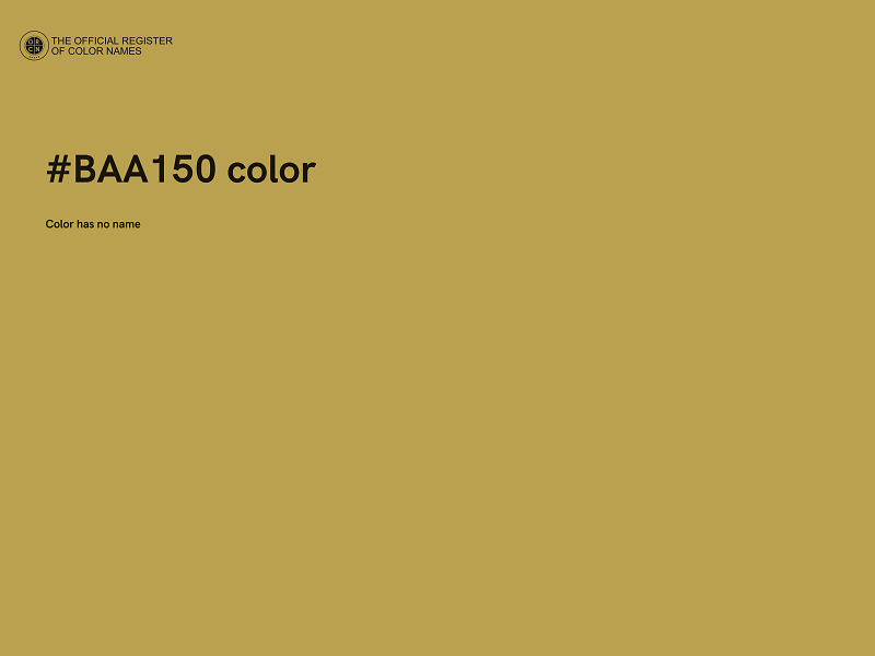 #BAA150 color image