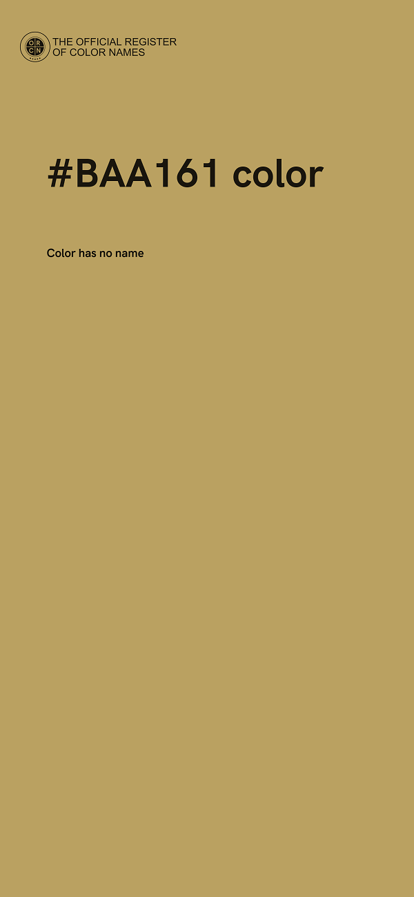 #BAA161 color image