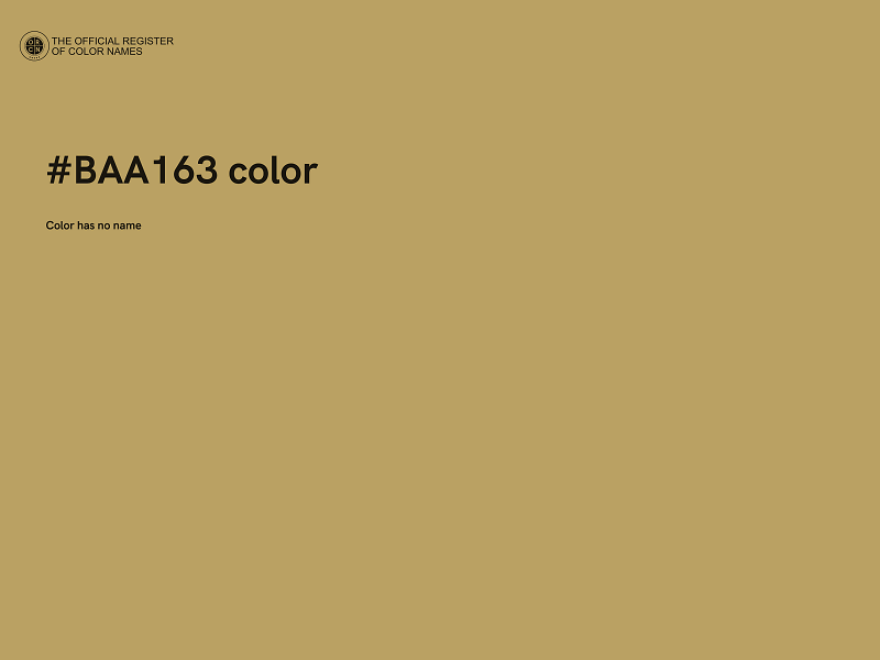 #BAA163 color image