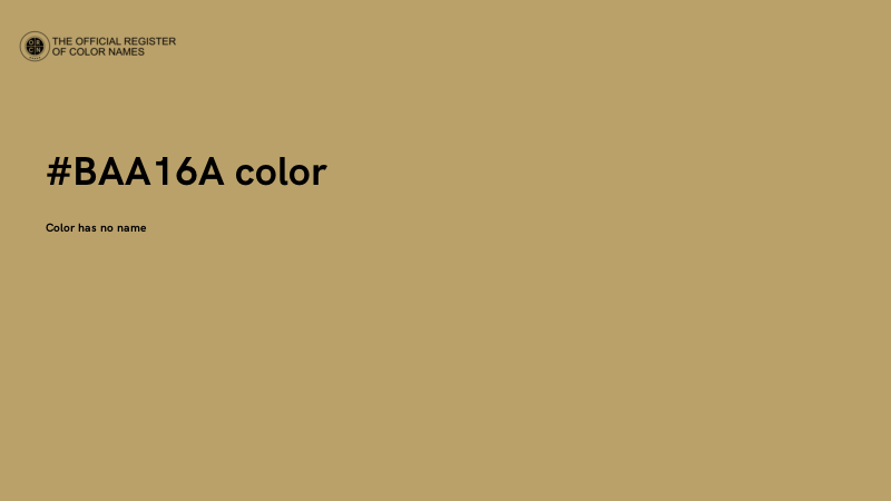 #BAA16A color image