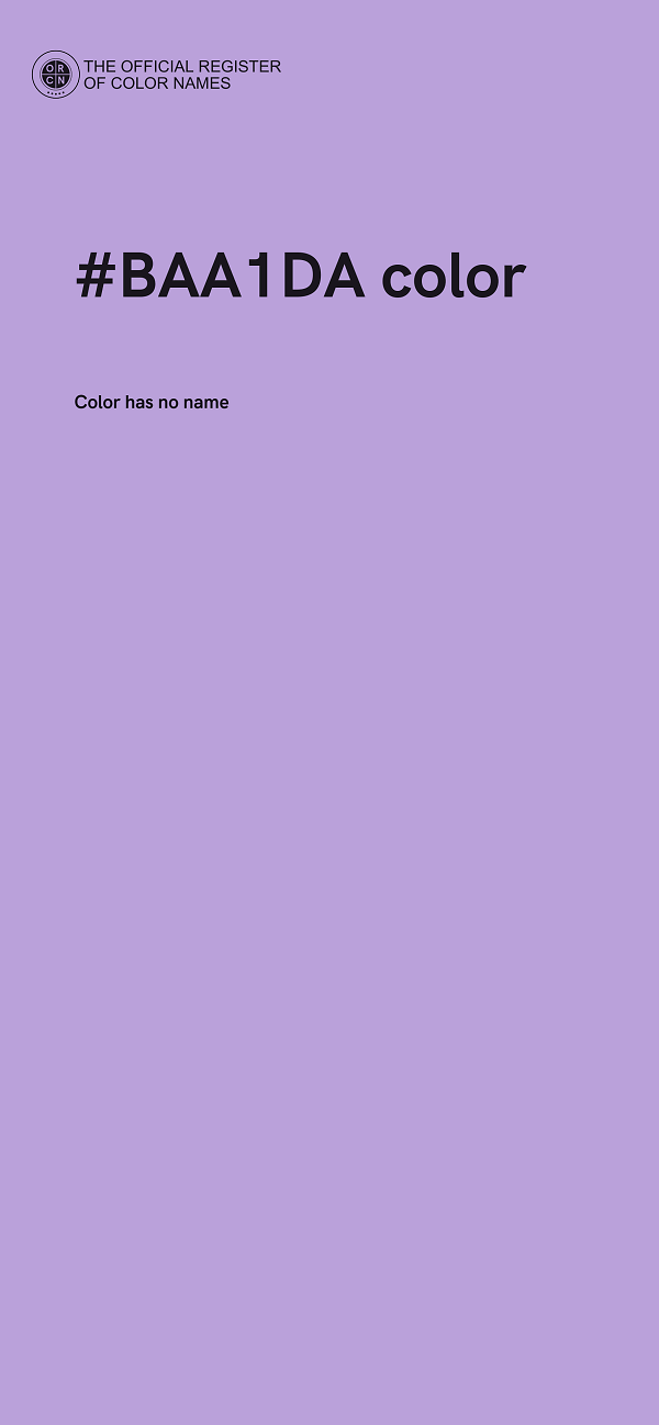 #BAA1DA color image