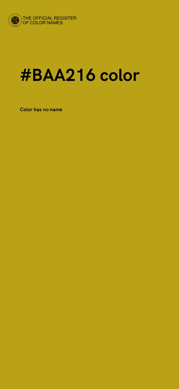 #BAA216 color image