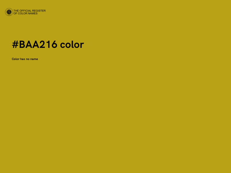 #BAA216 color image