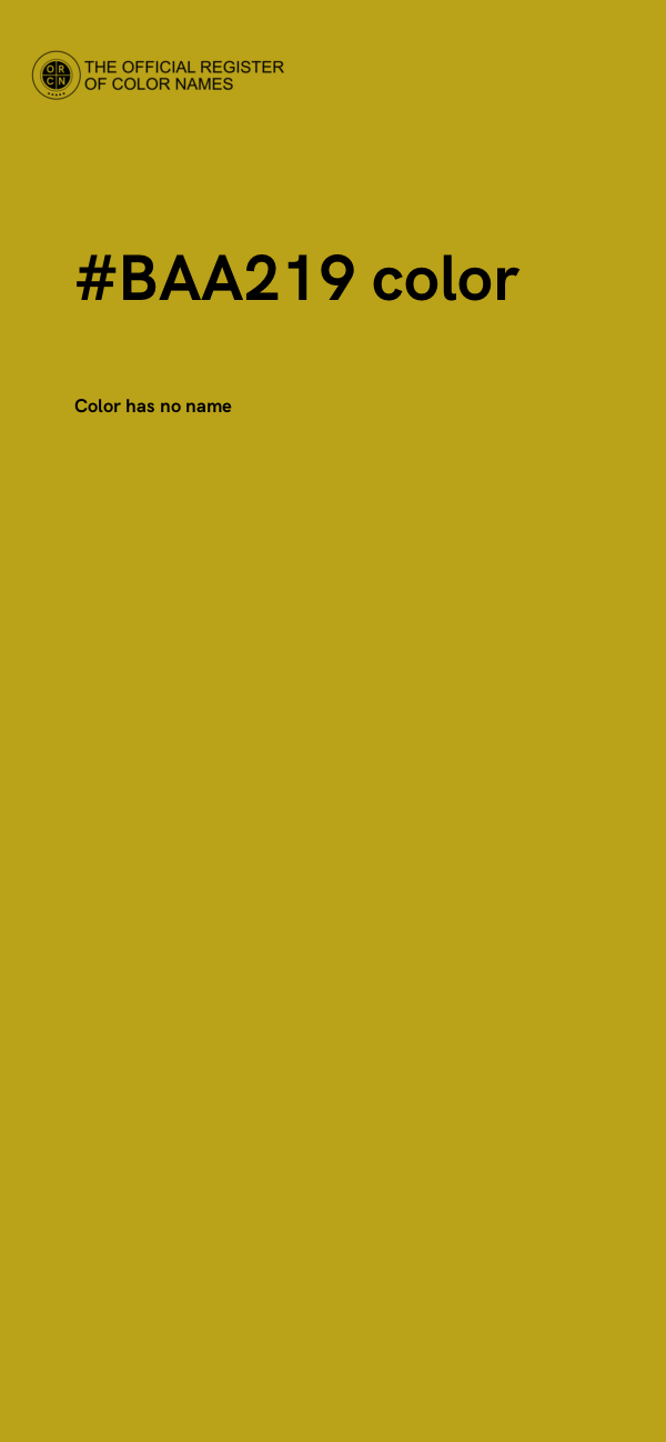 #BAA219 color image