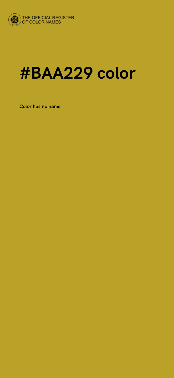 #BAA229 color image