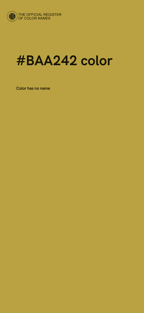 #BAA242 color image