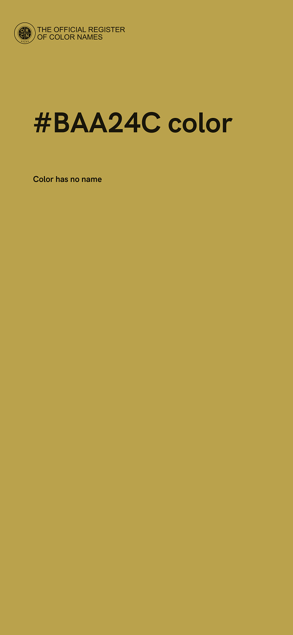 #BAA24C color image