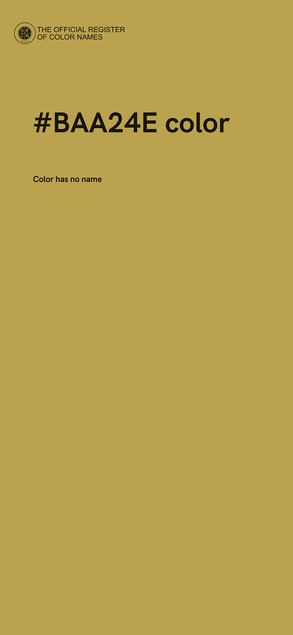 #BAA24E color image