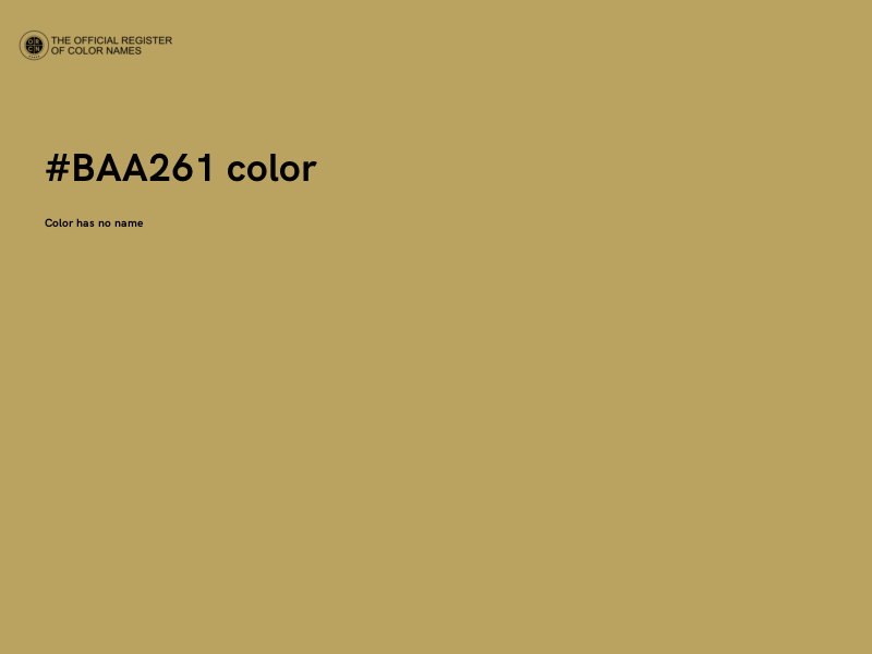 #BAA261 color image