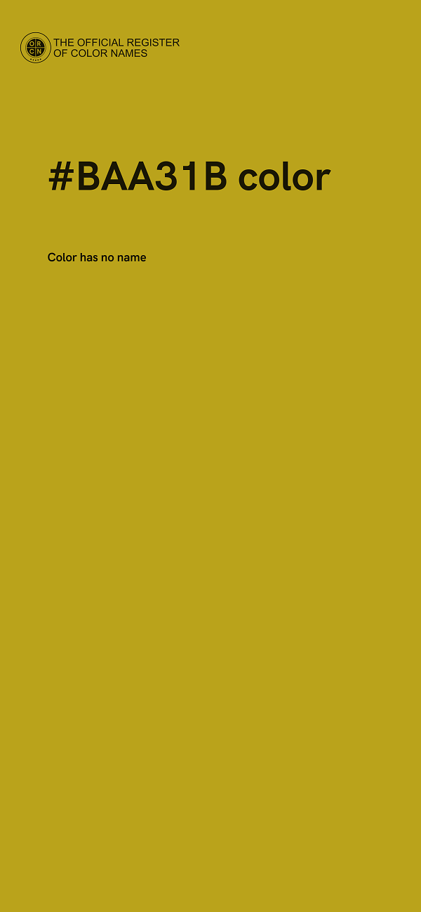 #BAA31B color image