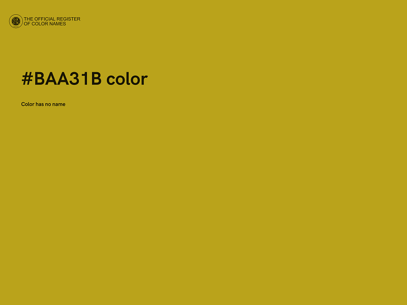 #BAA31B color image