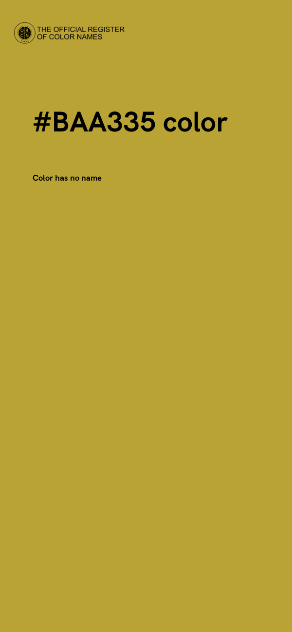 #BAA335 color image