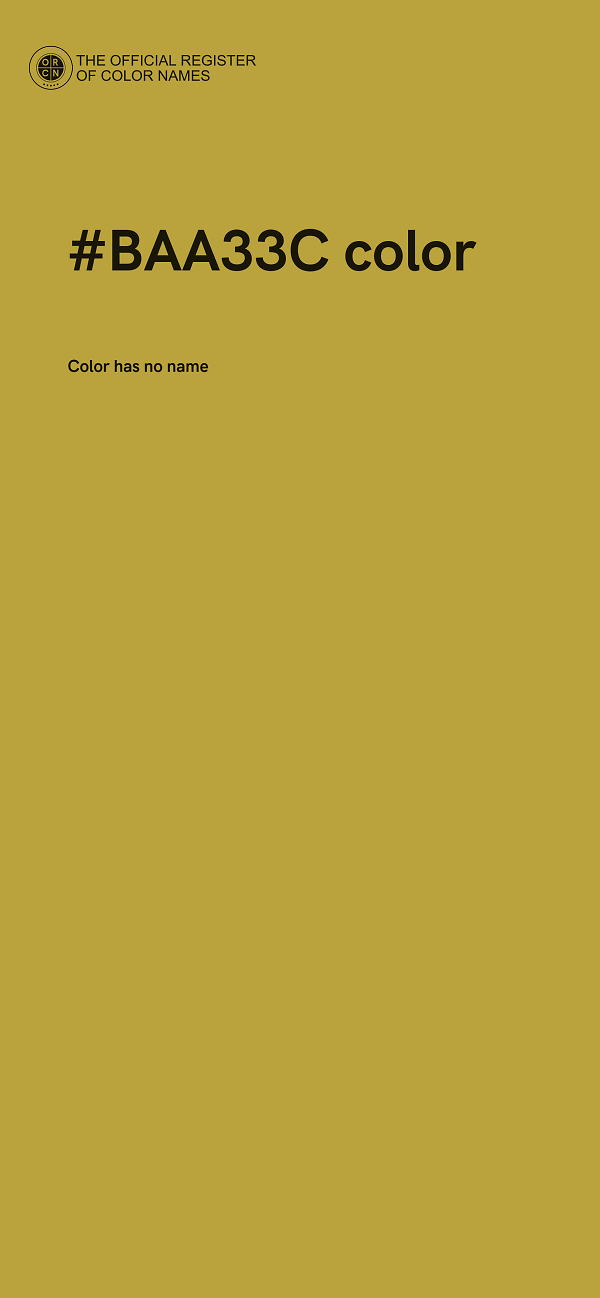 #BAA33C color image