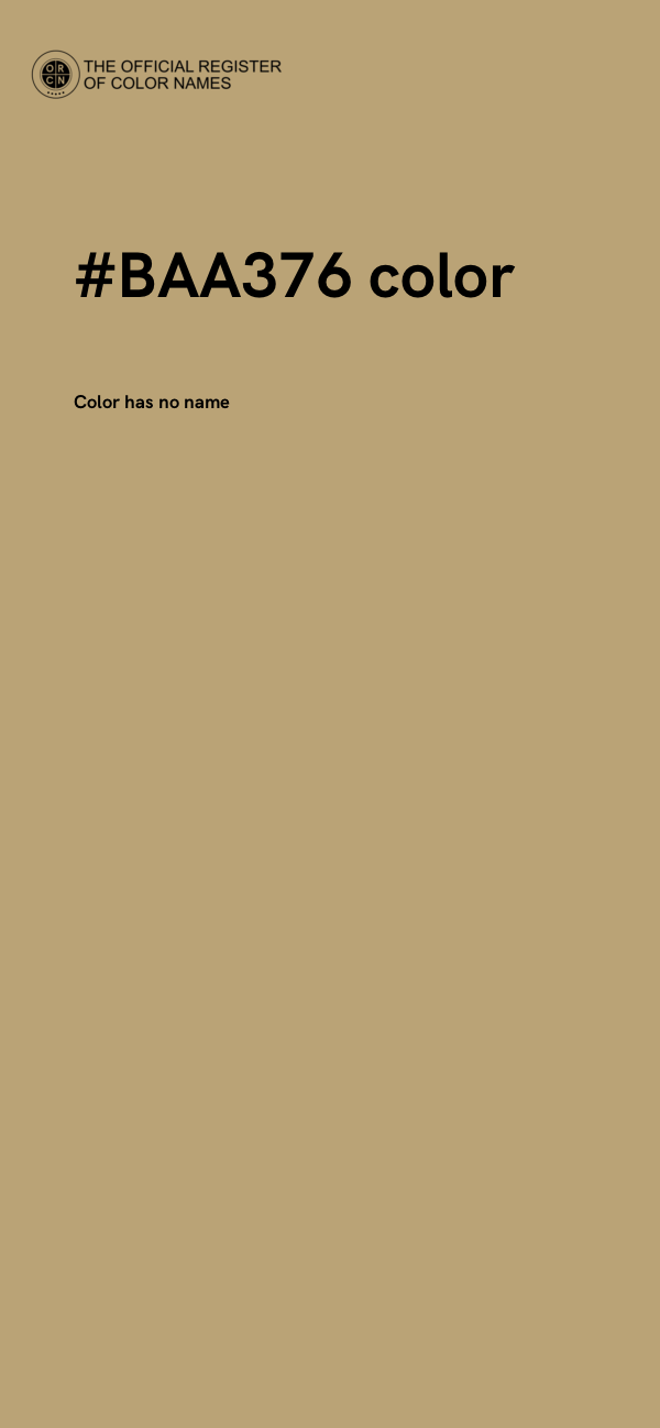 #BAA376 color image