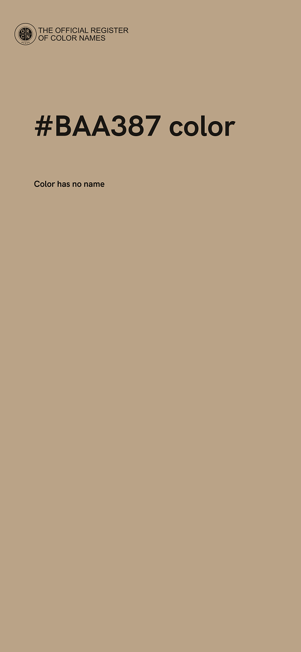 #BAA387 color image