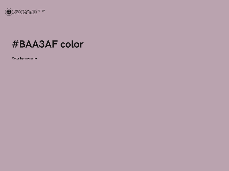 #BAA3AF color image