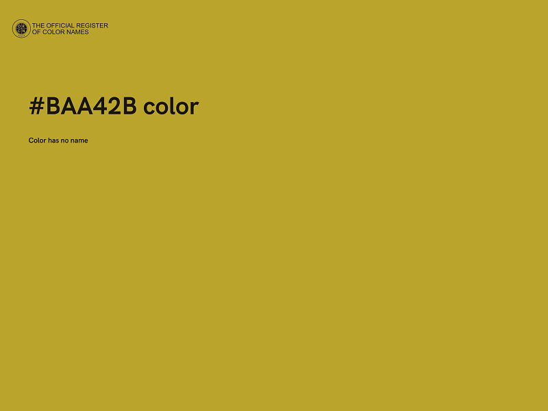 #BAA42B color image