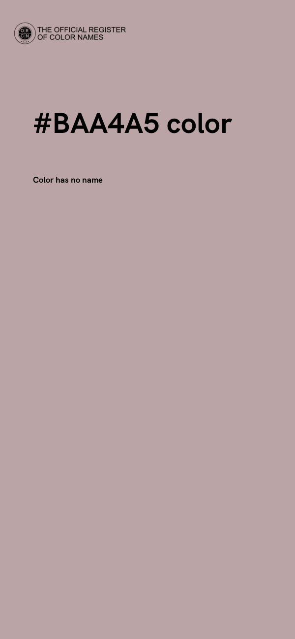 #BAA4A5 color image