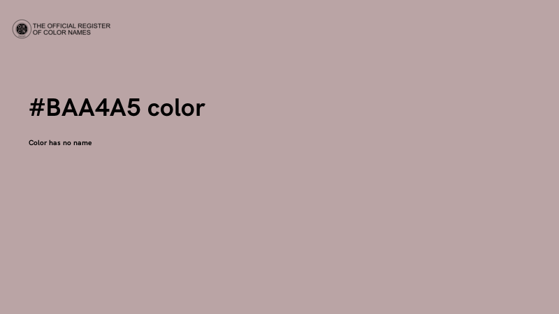 #BAA4A5 color image