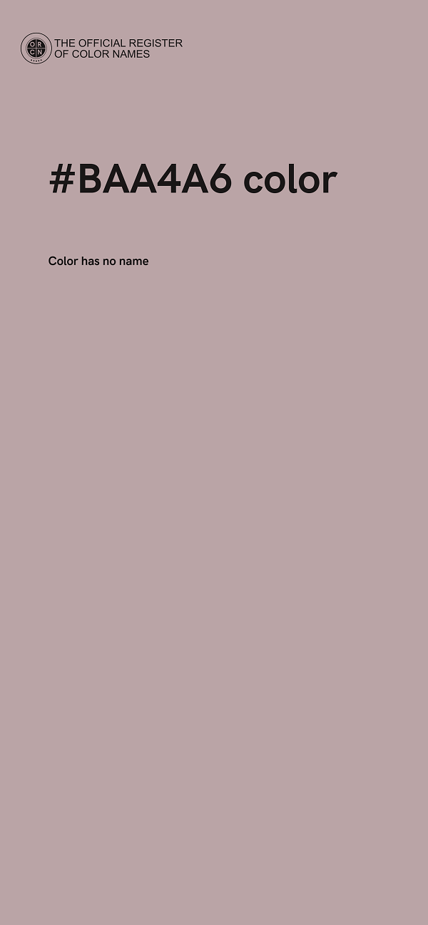 #BAA4A6 color image