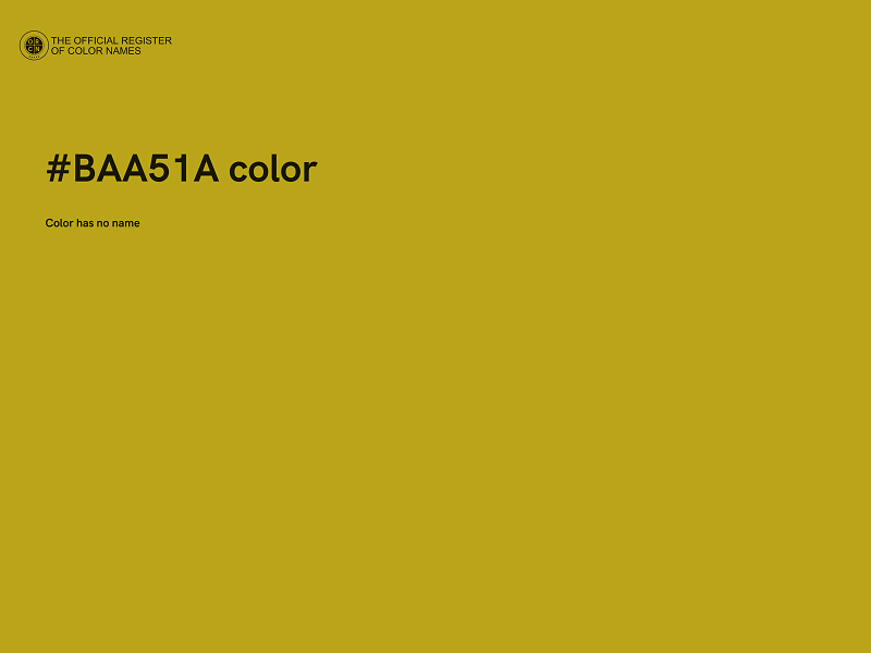 #BAA51A color image