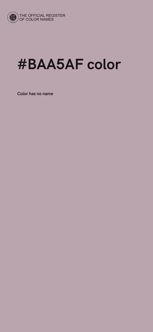 #BAA5AF color image