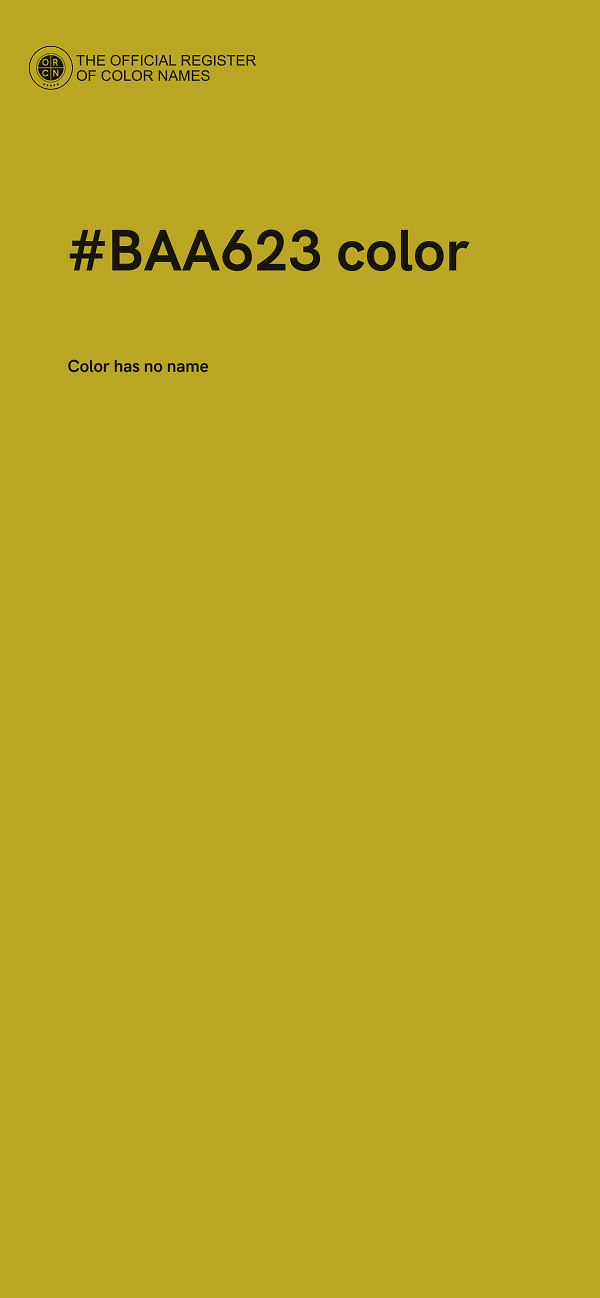 #BAA623 color image
