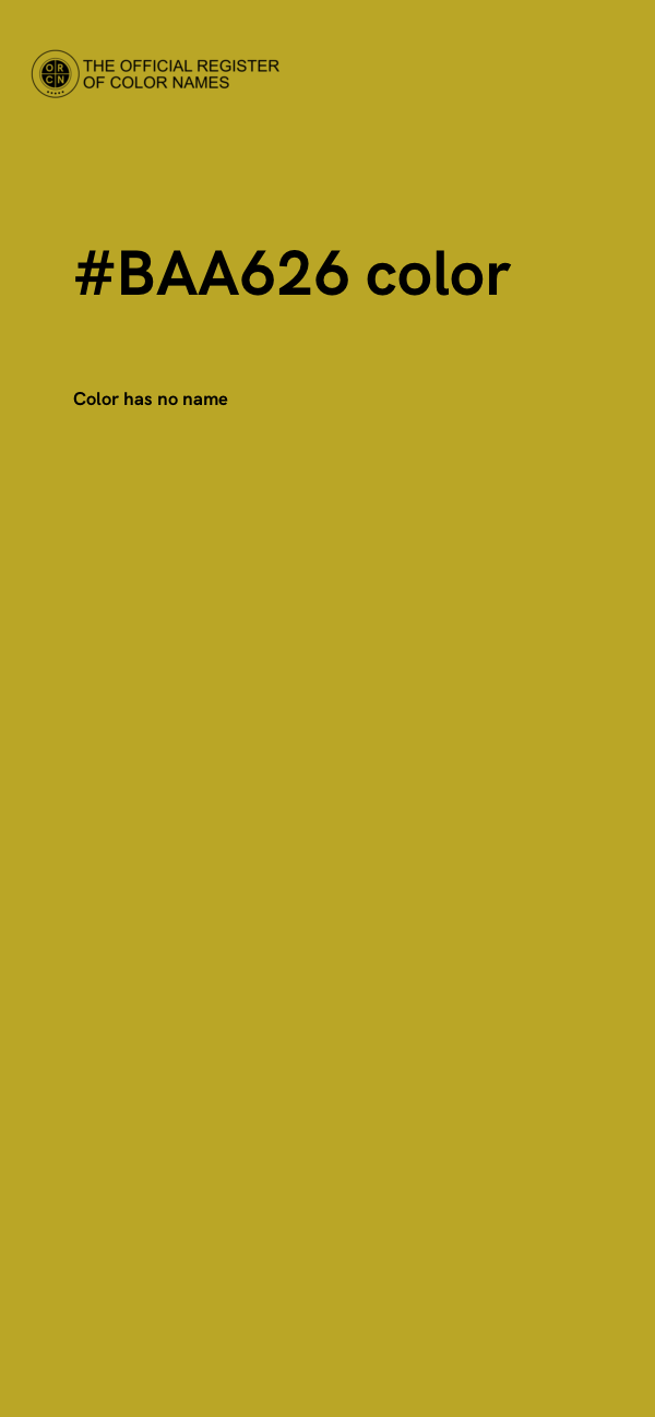 #BAA626 color image