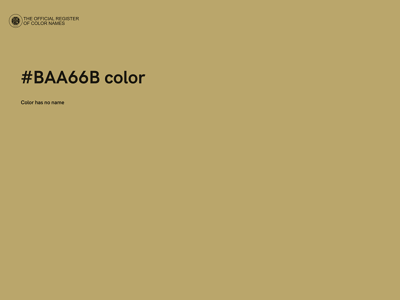 #BAA66B color image