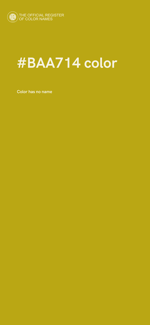 #BAA714 color image