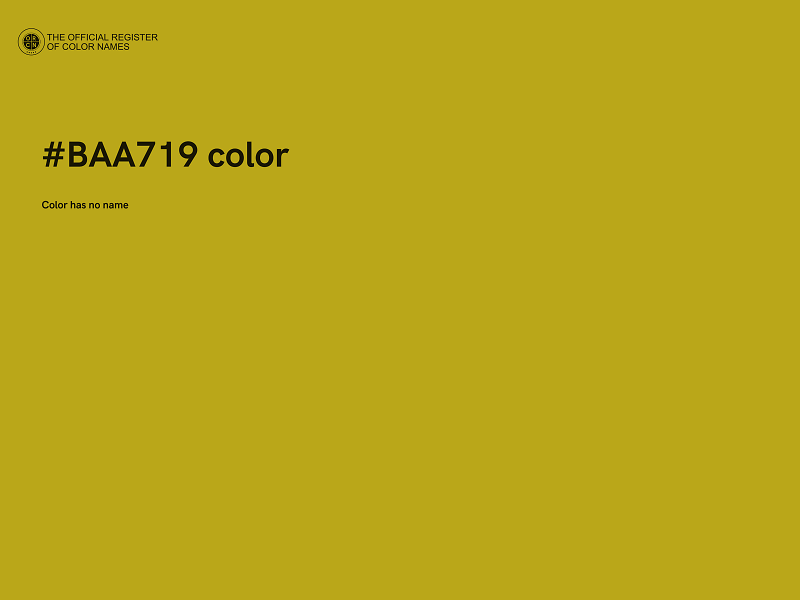 #BAA719 color image