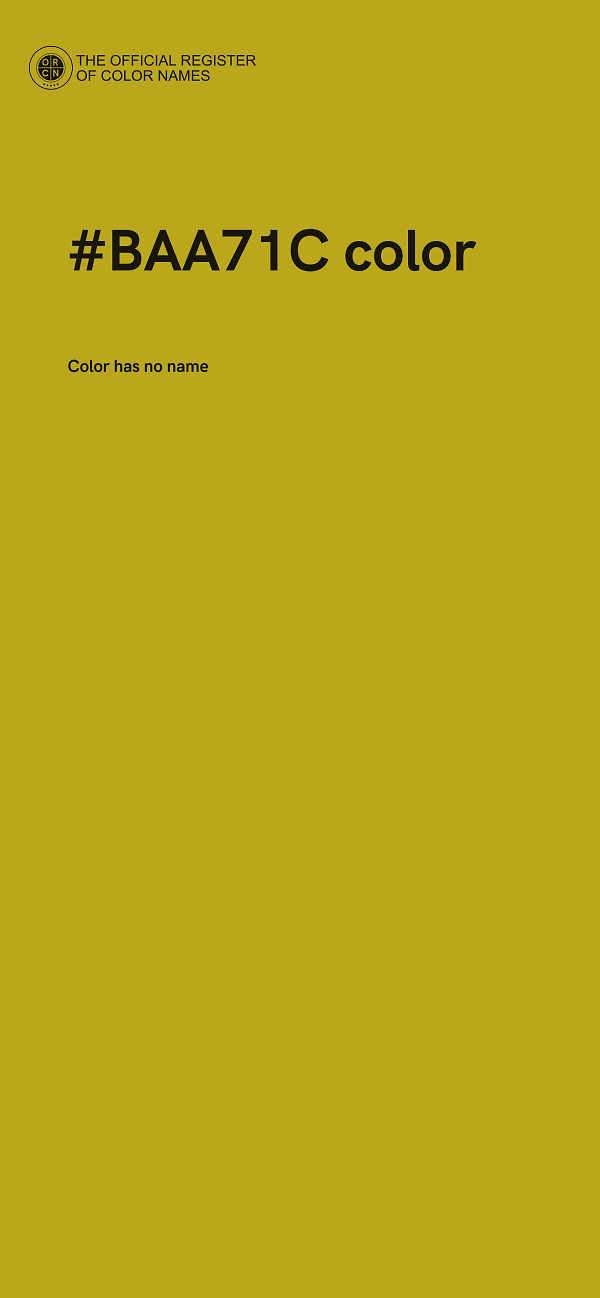 #BAA71C color image